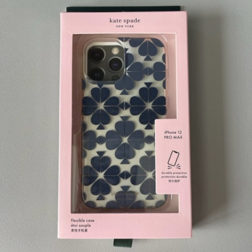 Kate Spade Tonal Blue Spade iPhone 12/13 Pro Max case